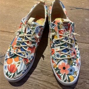 NWOT KEDS X Rifle Paper Co. Kickback Citrus Garden Party Canvas Sneaker, 10